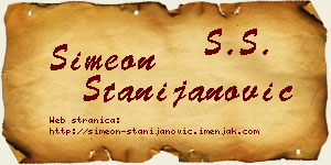 Simeon Stanijanović vizit kartica